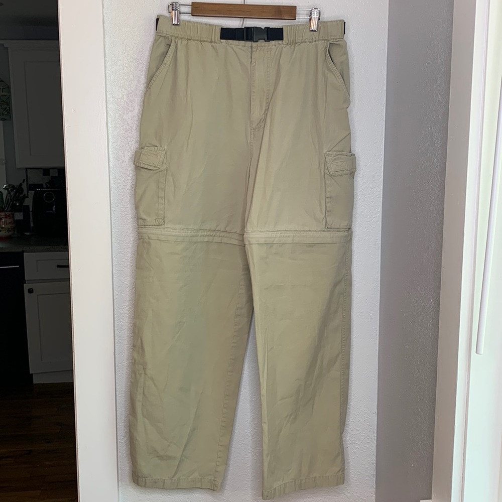 Outdoor Urban Terrain Convertible Cargo Pants L Khaki  Hiking Outdoor Utility